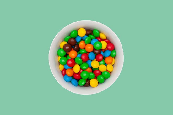 Smarties in a bowl