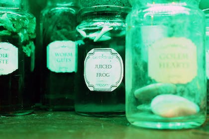 Jars of magical ingredients