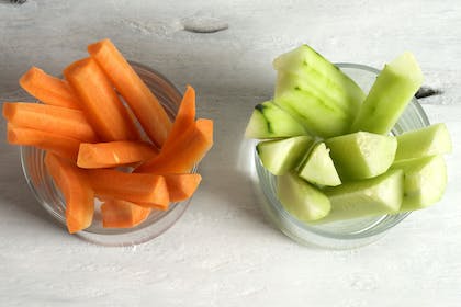 Carrot and cucumber batons