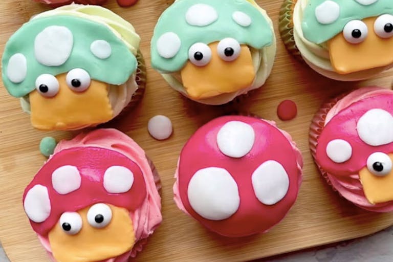 Mario mushroom cupcakes